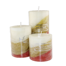 Paraffin Wax Customized Eco Friendly Pillar Candles